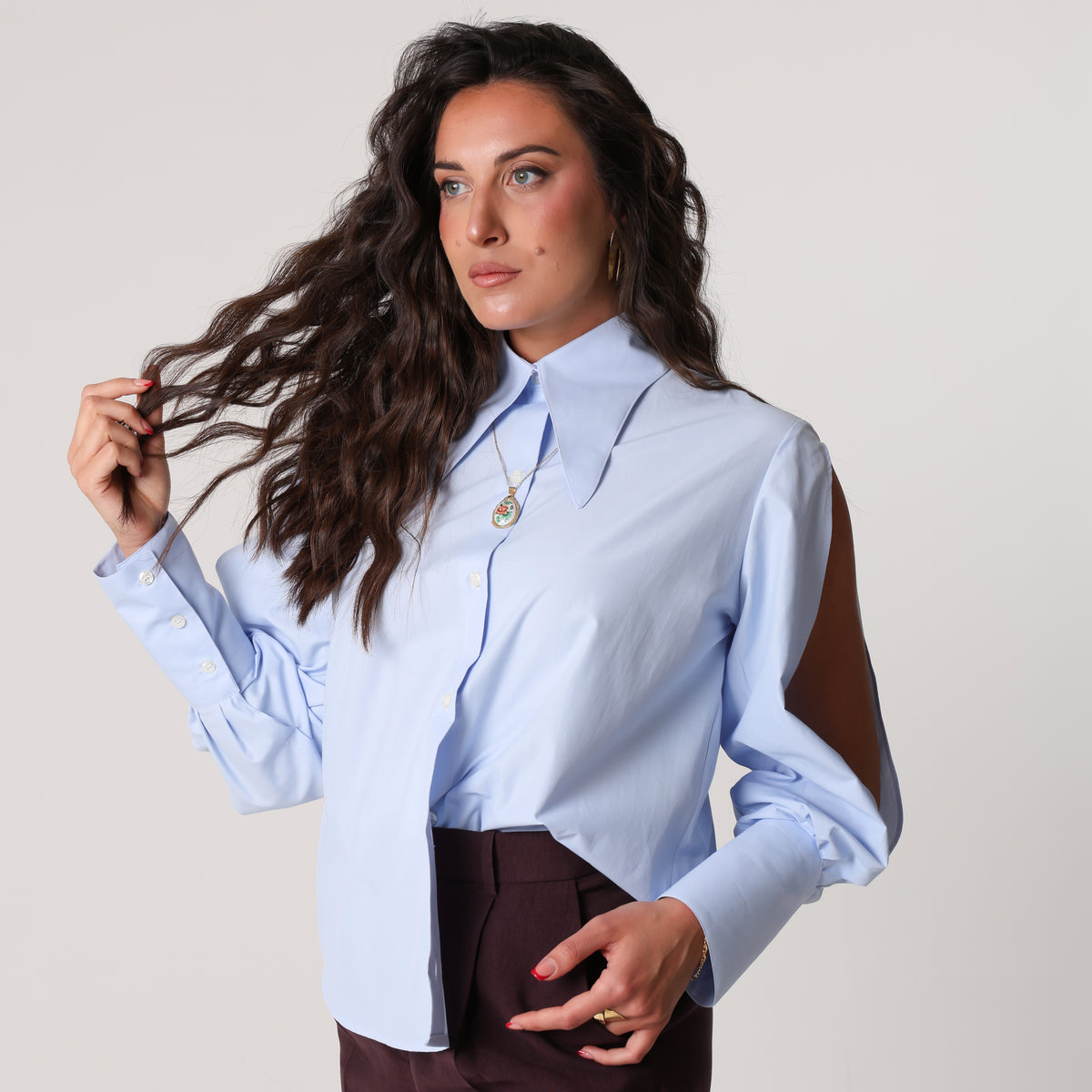 Camicia Renaissance Celeste
