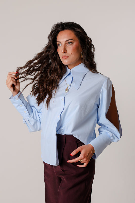 Camicia Renaissance Celeste