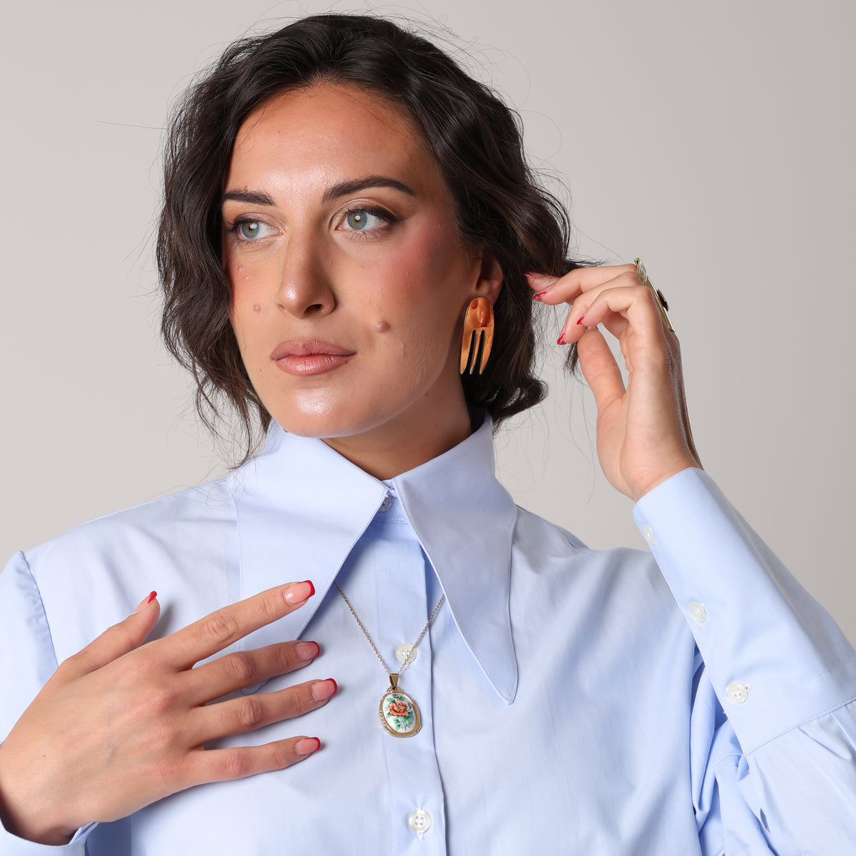Camicia Renaissance Celeste