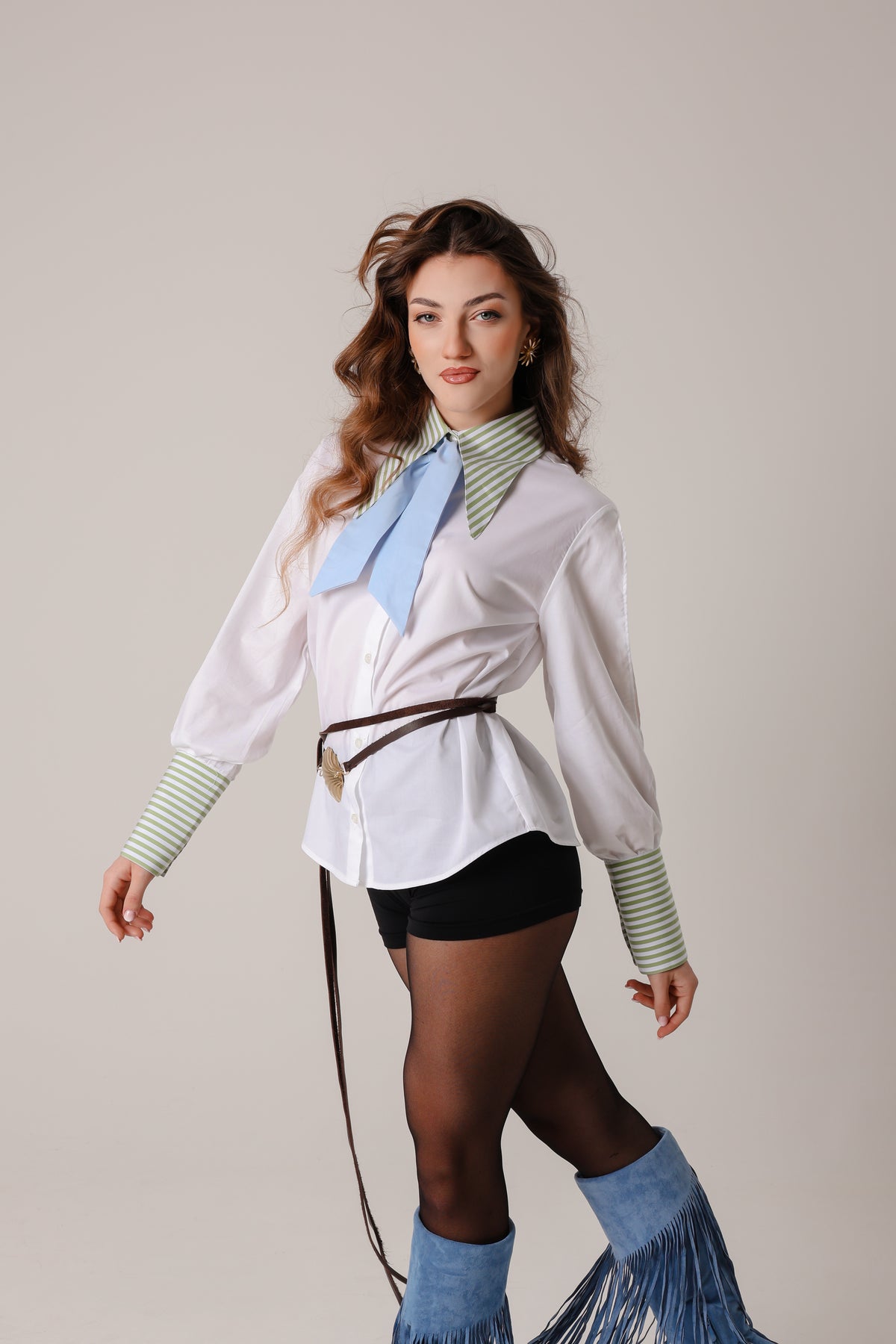 Camicia Renaissance Bianca Contrasto