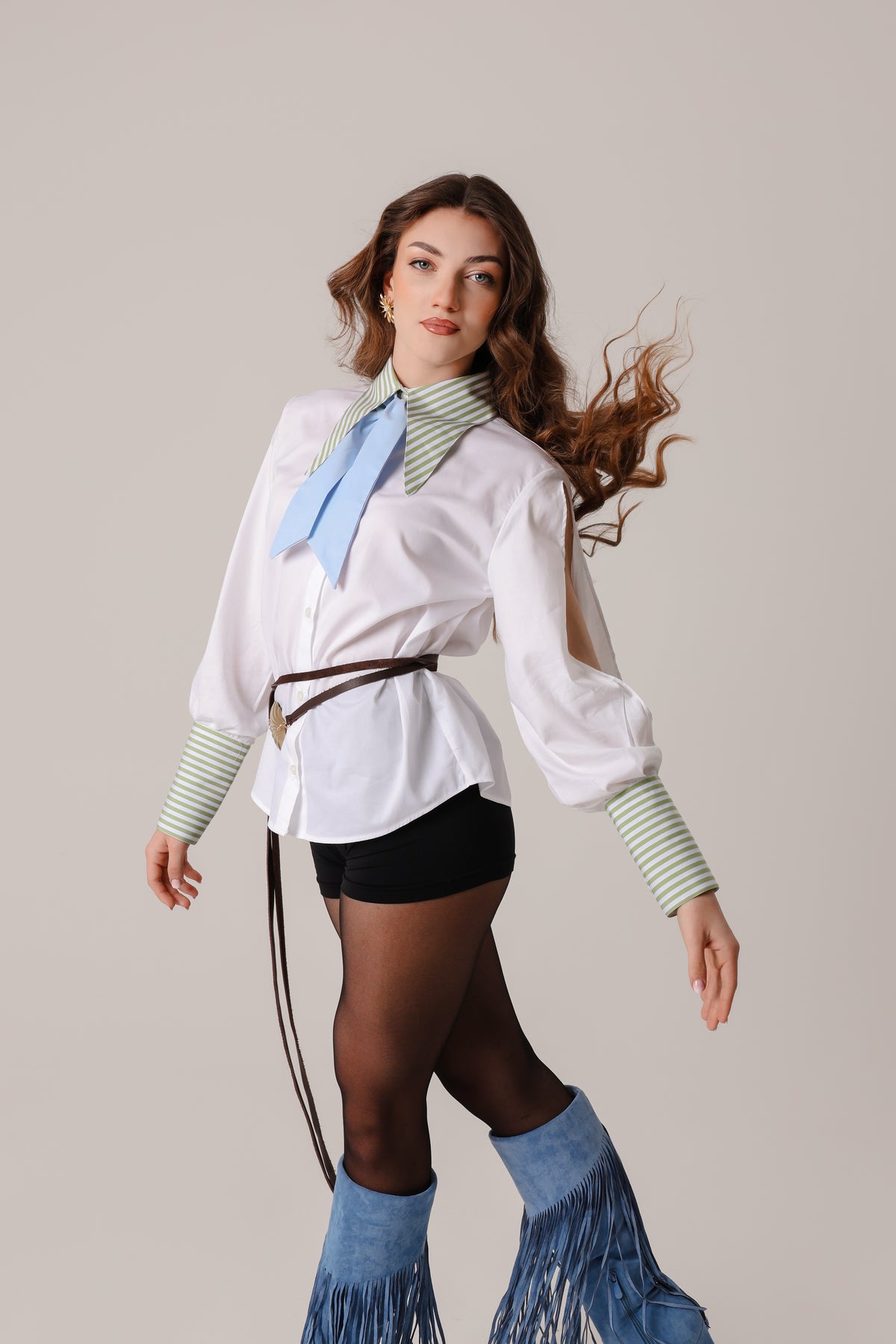 Camicia Renaissance Bianca Contrasto