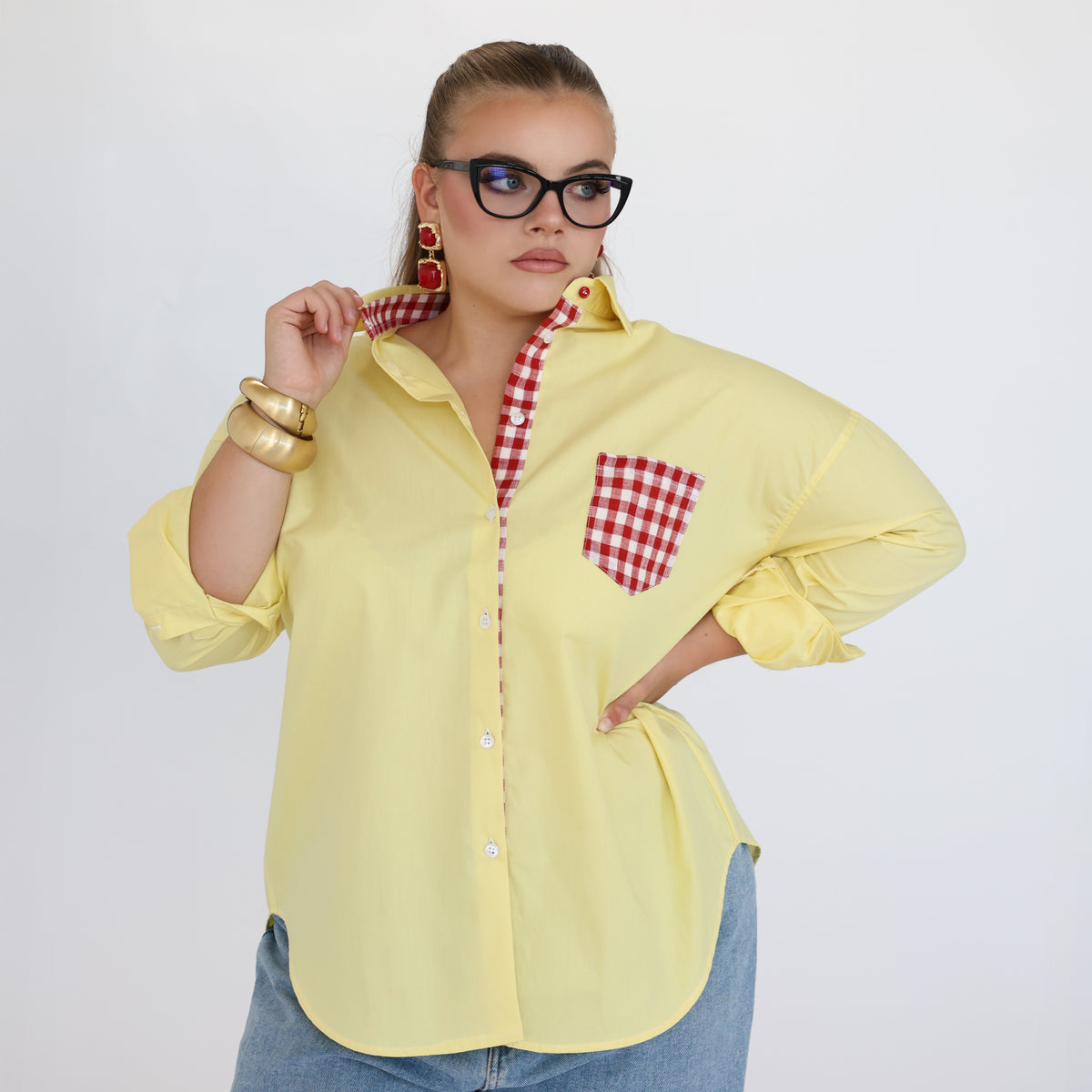 Camicia Manifesto Trendy Gialla