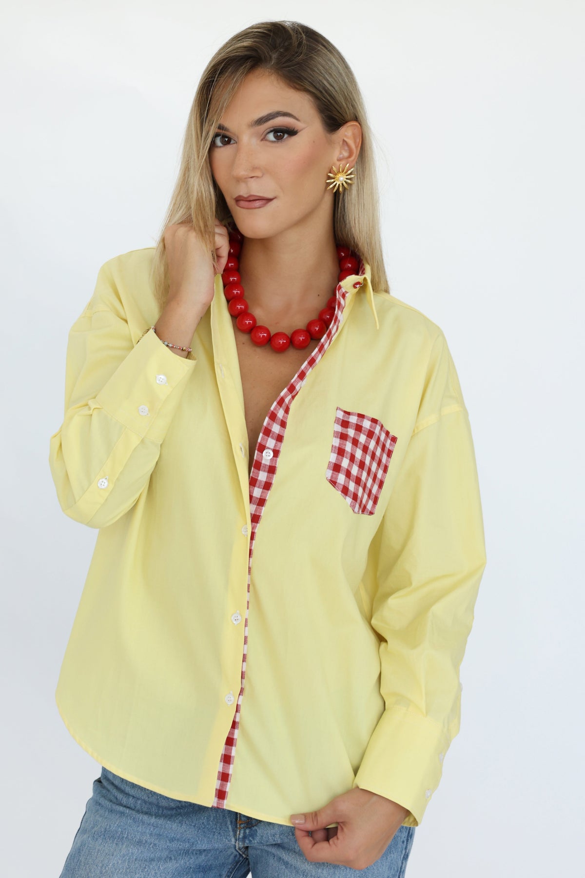 Camicia Manifesto Trendy Gialla