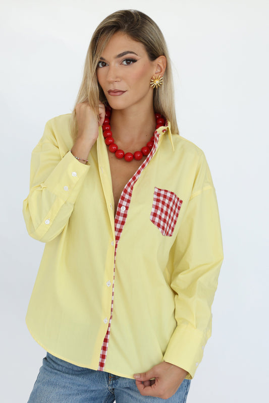 Camicia Manifesto Trendy Gialla