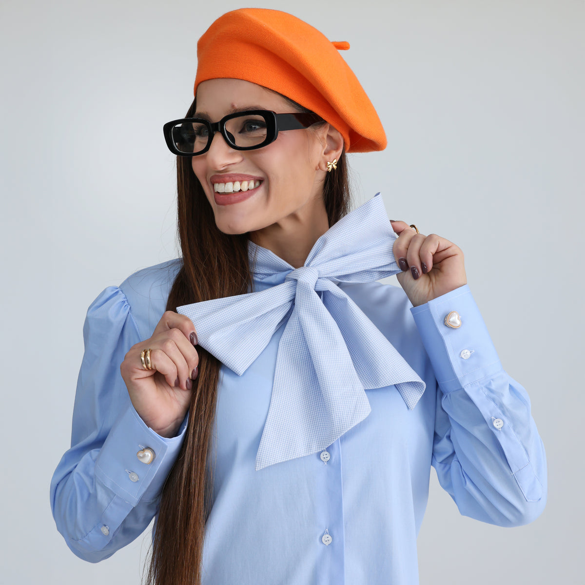 Camicia Eterea Trendy Celeste