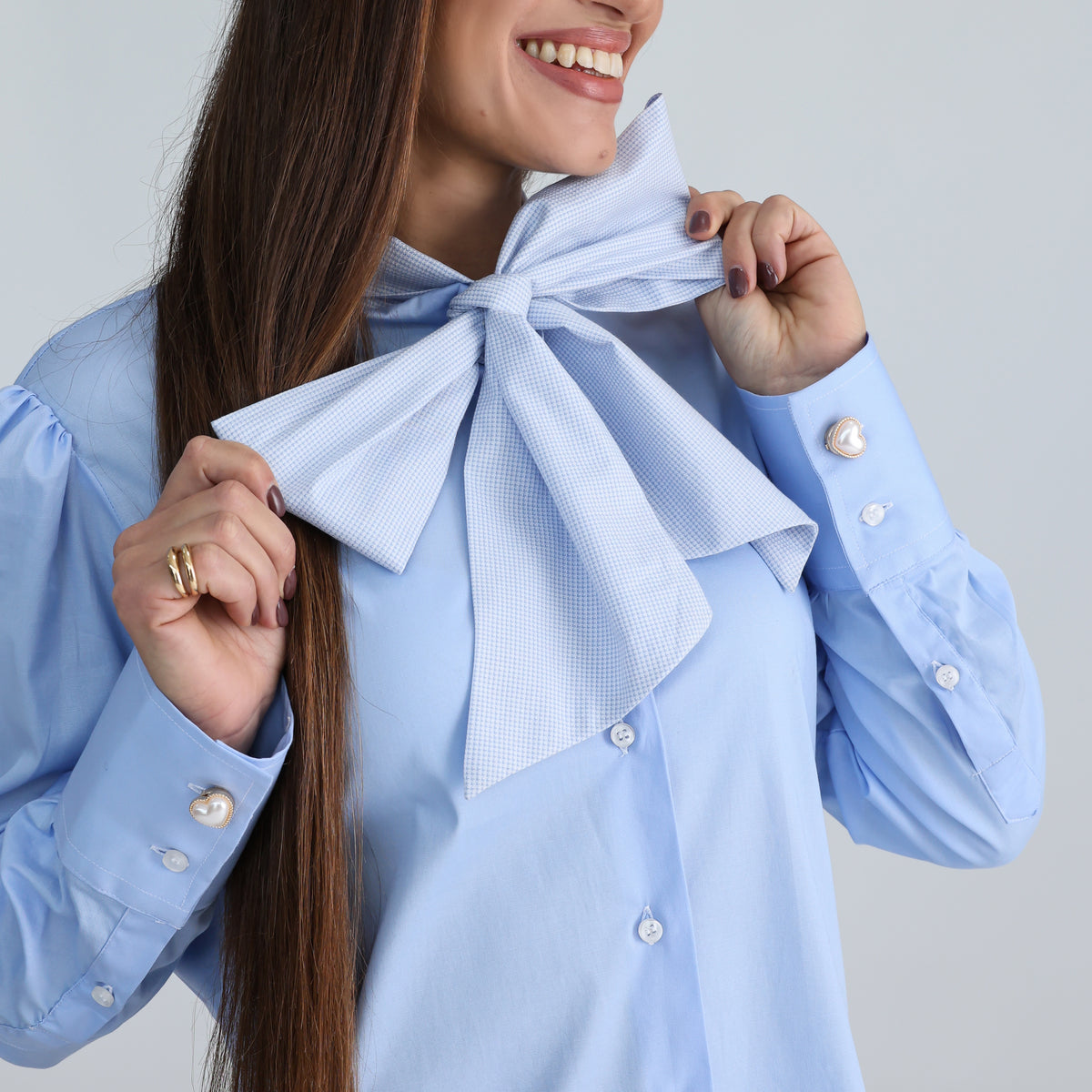 Camicia Eterea Trendy Celeste