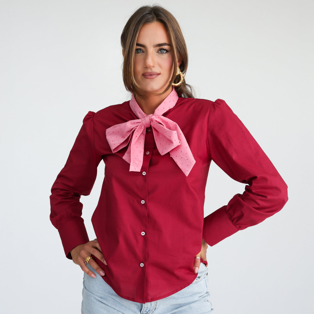 Camicia Eterea Trendy Borgogna