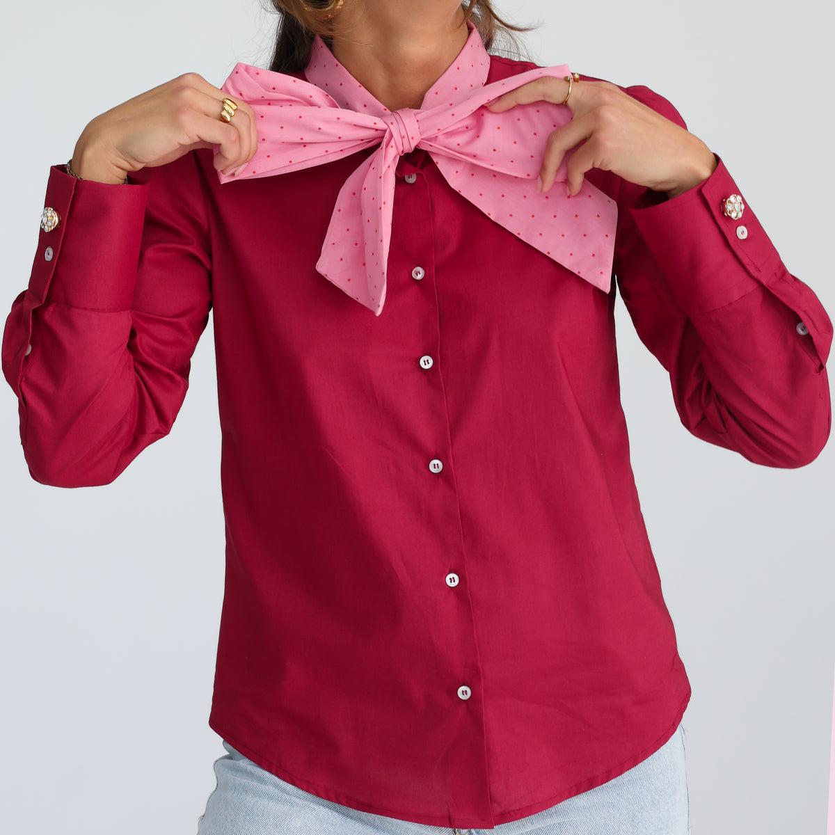 Camicia Eterea Trendy Borgogna