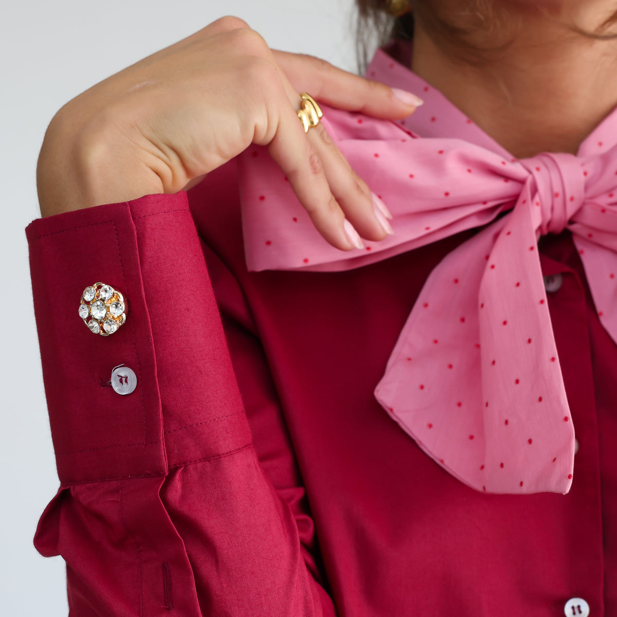 Camicia Eterea Trendy Borgogna