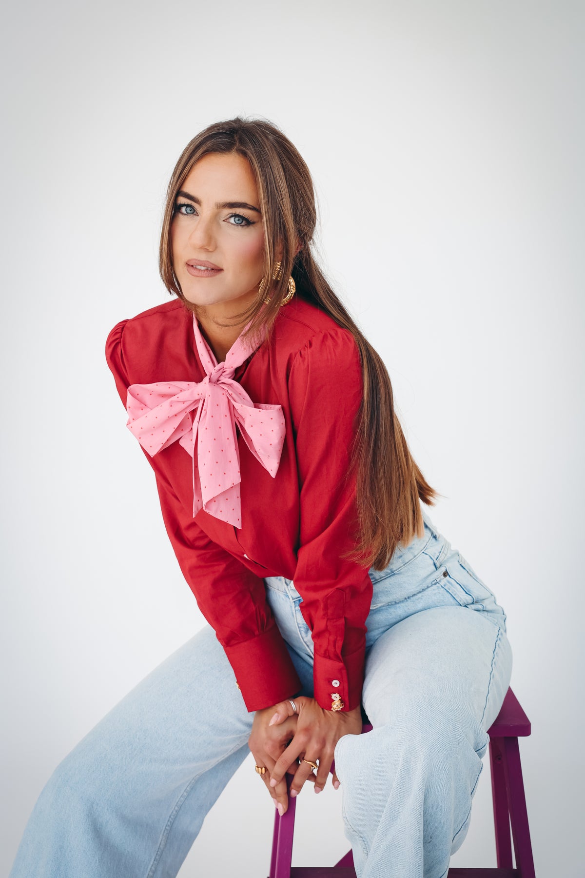 Camicia Eterea Trendy Borgogna