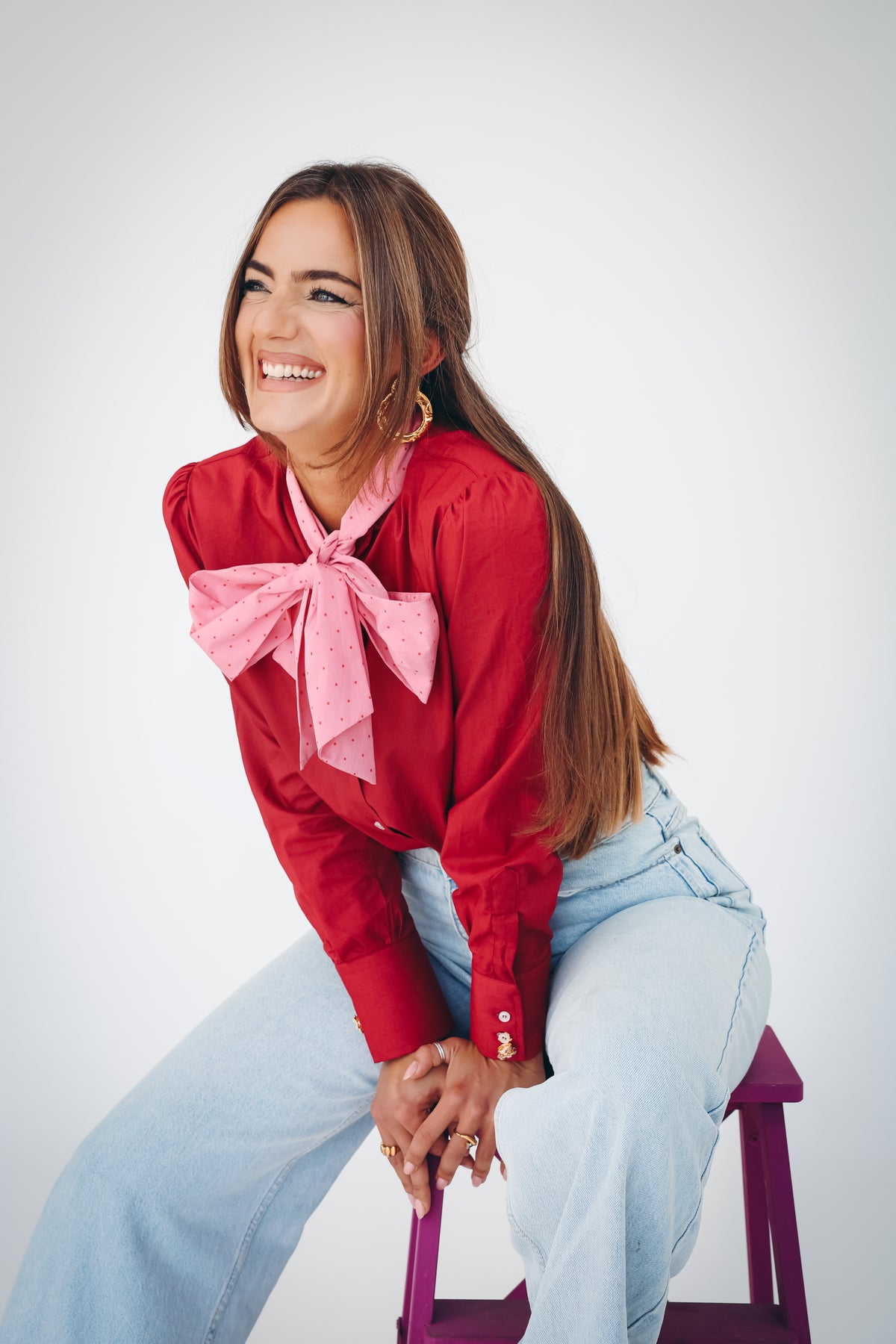 Camicia Eterea Trendy Borgogna